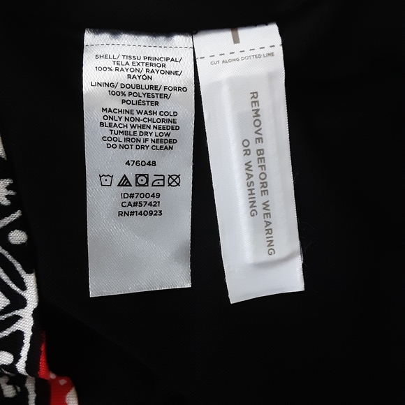 LOFT Riverwalk Fit and Flare Abstract Stripe Print Sleeveless Dress Sz 2 - Picture 9 of 9